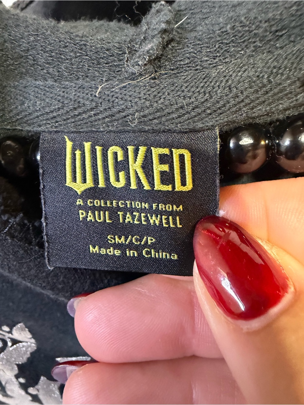 Wicked Graphic Hooded Pullover Sweatshirt in Dark Green - Picture 3 of 4